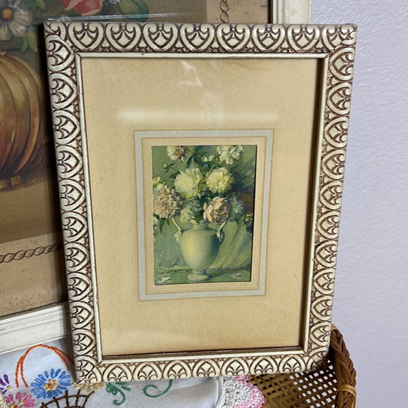 Vintage Antique Lithograph Floral Gallery Wall Set of 3 - Picture 3 of 12